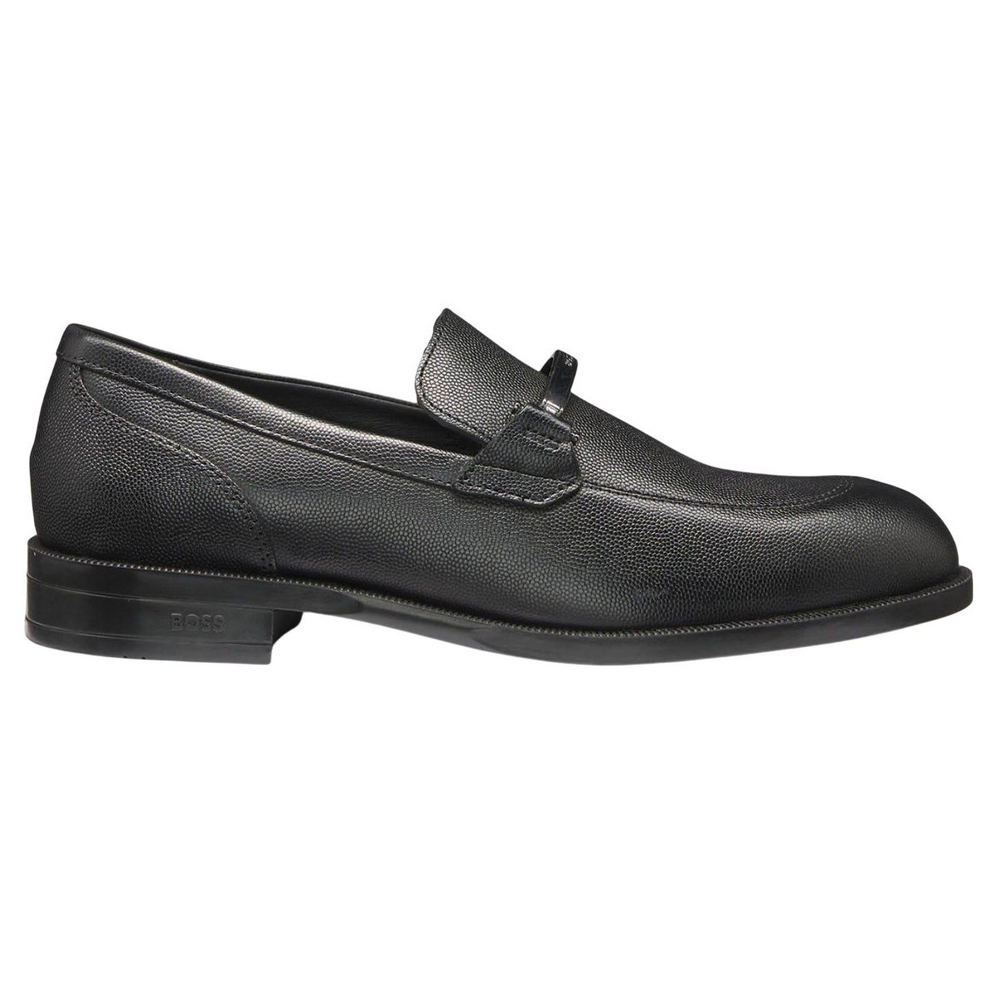 Black - Back - Boss Mens Tayil Leather Loafers