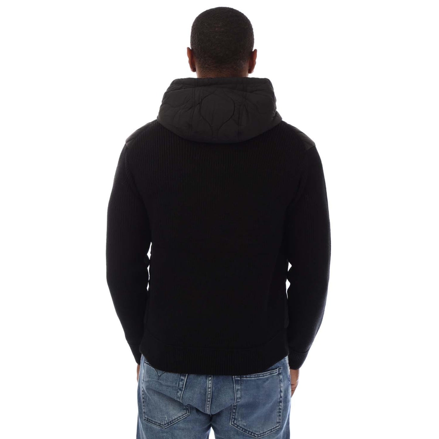 Black - Back - Boss Mens Kemini Full Zip Hoodie