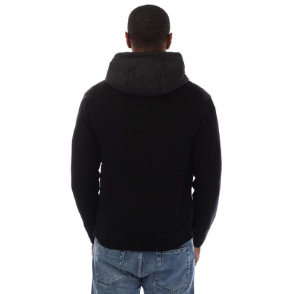 Black - Back - Boss Mens Kemini Full Zip Hoodie