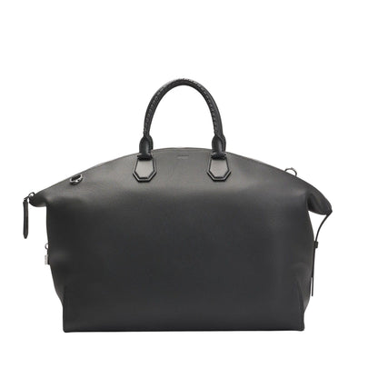 Black - Front - Boss Gabry Leather Holdall
