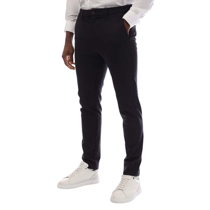 Dark Blue - Front - Boss Mens T Commuter Slim Trousers