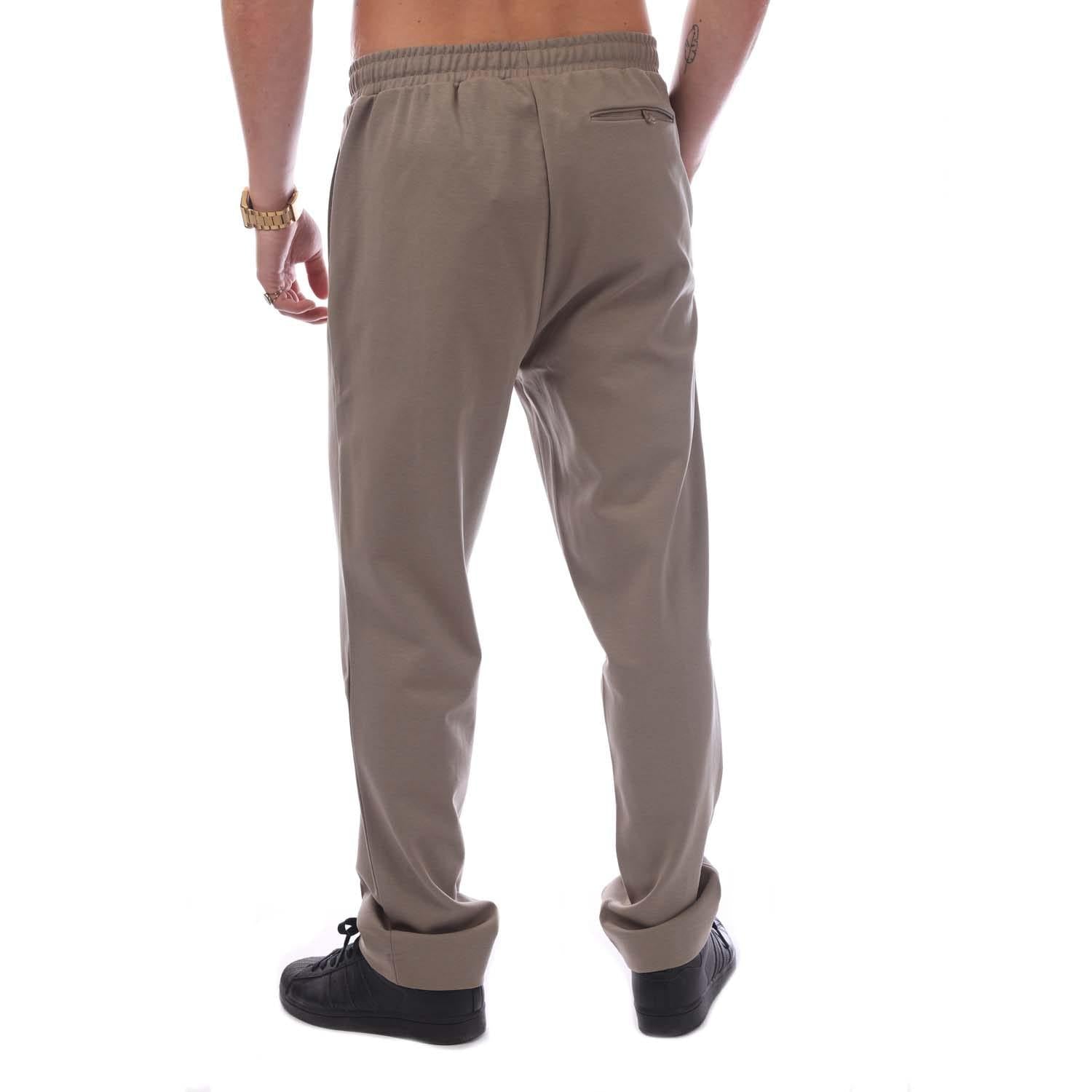 Green - Back - Hugo Boss Mens Hadim TL Double Baffle Monogram Tracksuit Bottoms