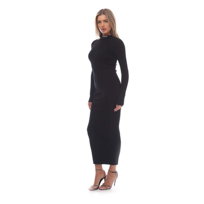 Black-White - Lifestyle - Heron Preston Womens-Ladies Embroidered Dress
