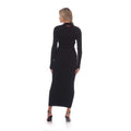 Black-White - Back - Heron Preston Womens-Ladies Embroidered Dress
