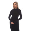 Black-White - Side - Heron Preston Womens-Ladies Embroidered Dress