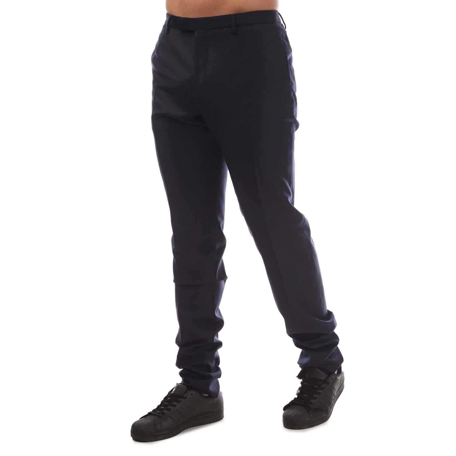 Navy - Side - Boss Mens T-Wain1 Trousers