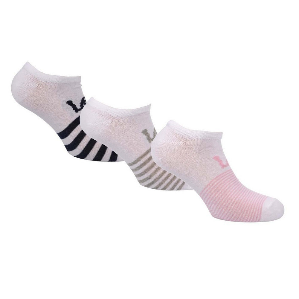 White - Front - Lee Womens-Ladies Logo Liner Socks (Pack of 3)