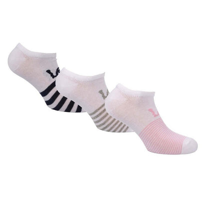 White - Front - Lee Womens-Ladies Logo Liner Socks (Pack of 3)