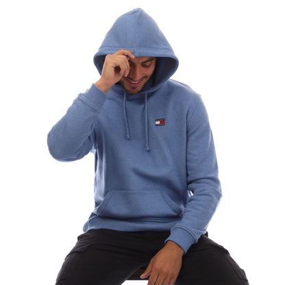 Blue - Lifestyle - Tommy Hilfiger Mens Badge Drawstring Hoodie