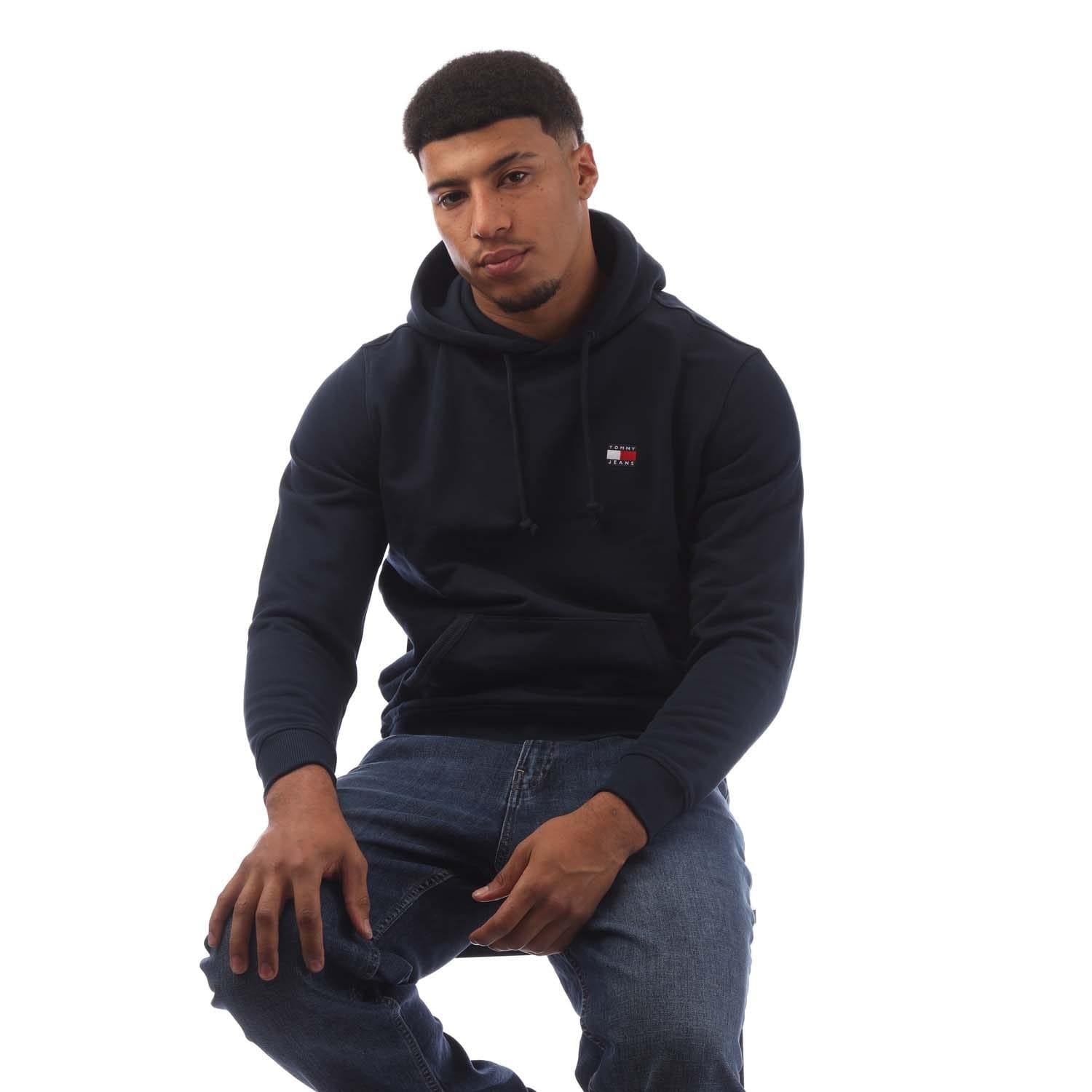 Navy - Lifestyle - Tommy Hilfiger Mens Badge Drawstring Hoodie