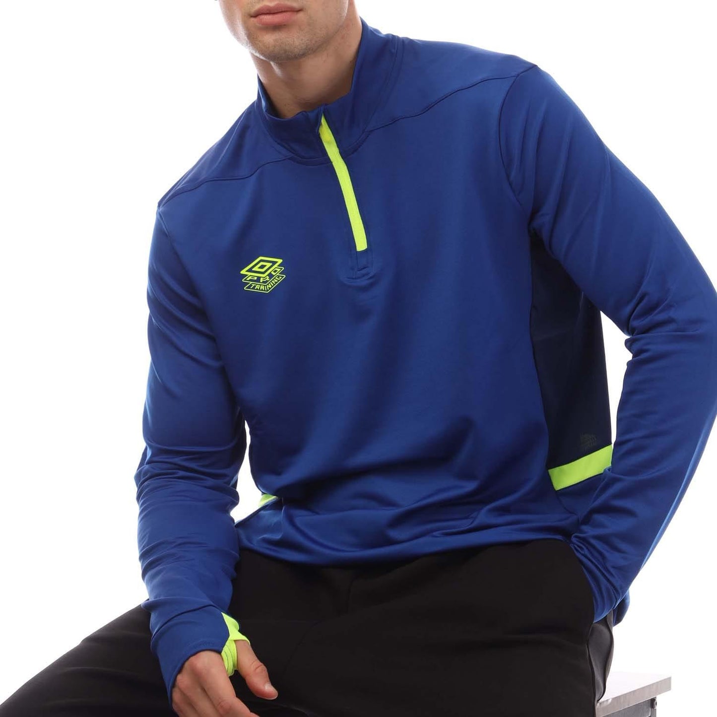 Blue-Yellow - Lifestyle - Umbro Mens Premier Training Top