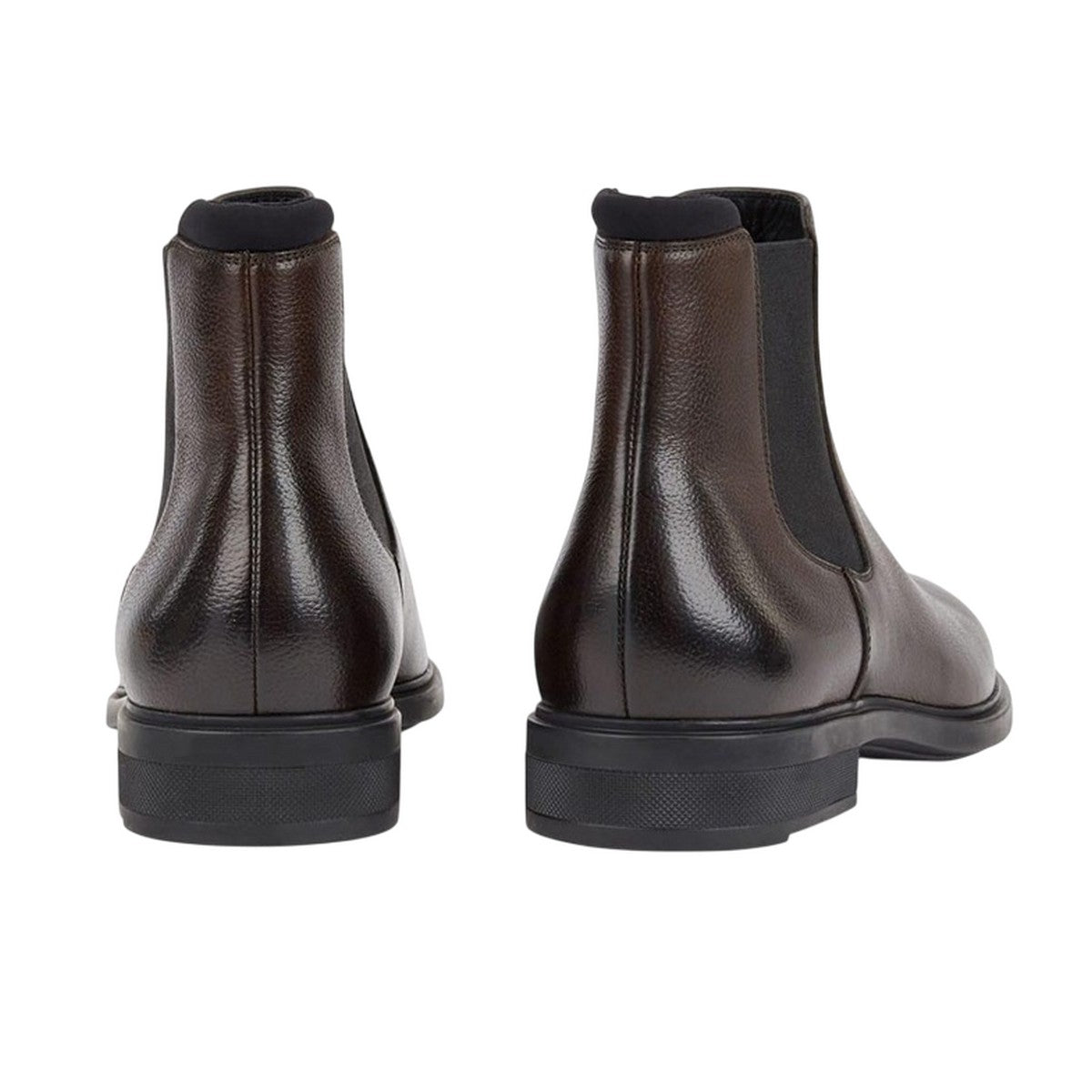 Brown - Back - Boss Mens Firstclass Leather Chelsea Boots