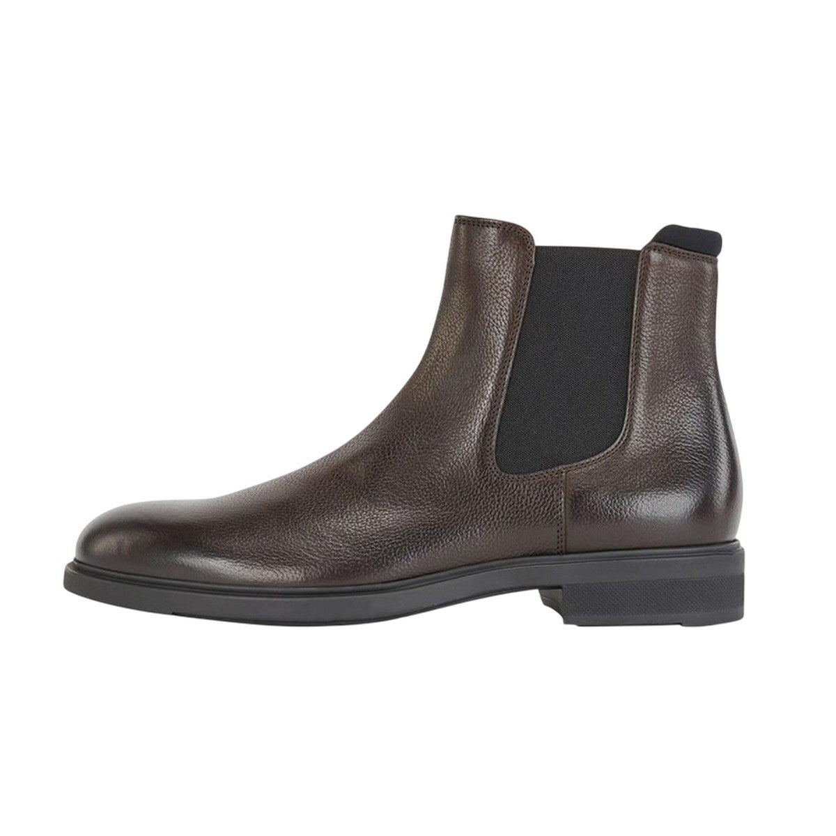 Brown - Side - Boss Mens Firstclass Leather Chelsea Boots