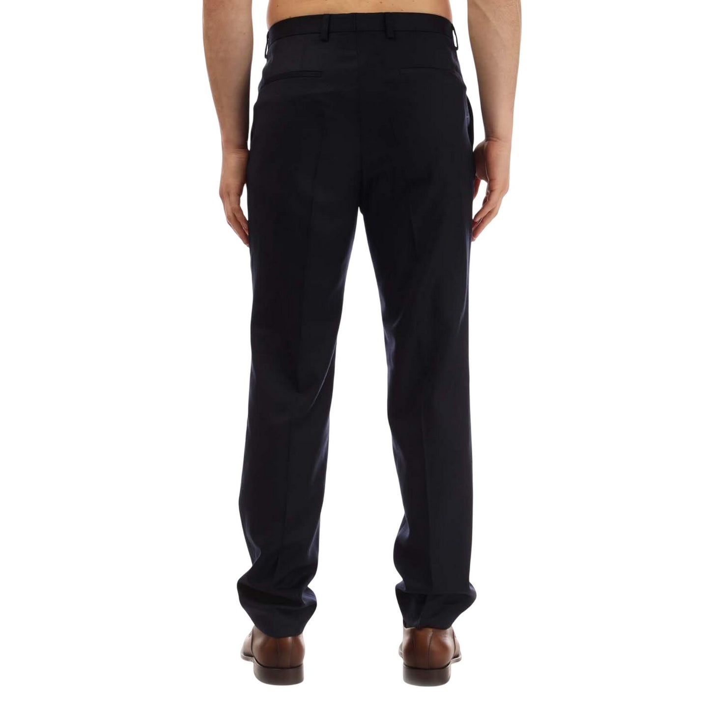 Navy - Back - Hugo Mens Simmons202 Trousers