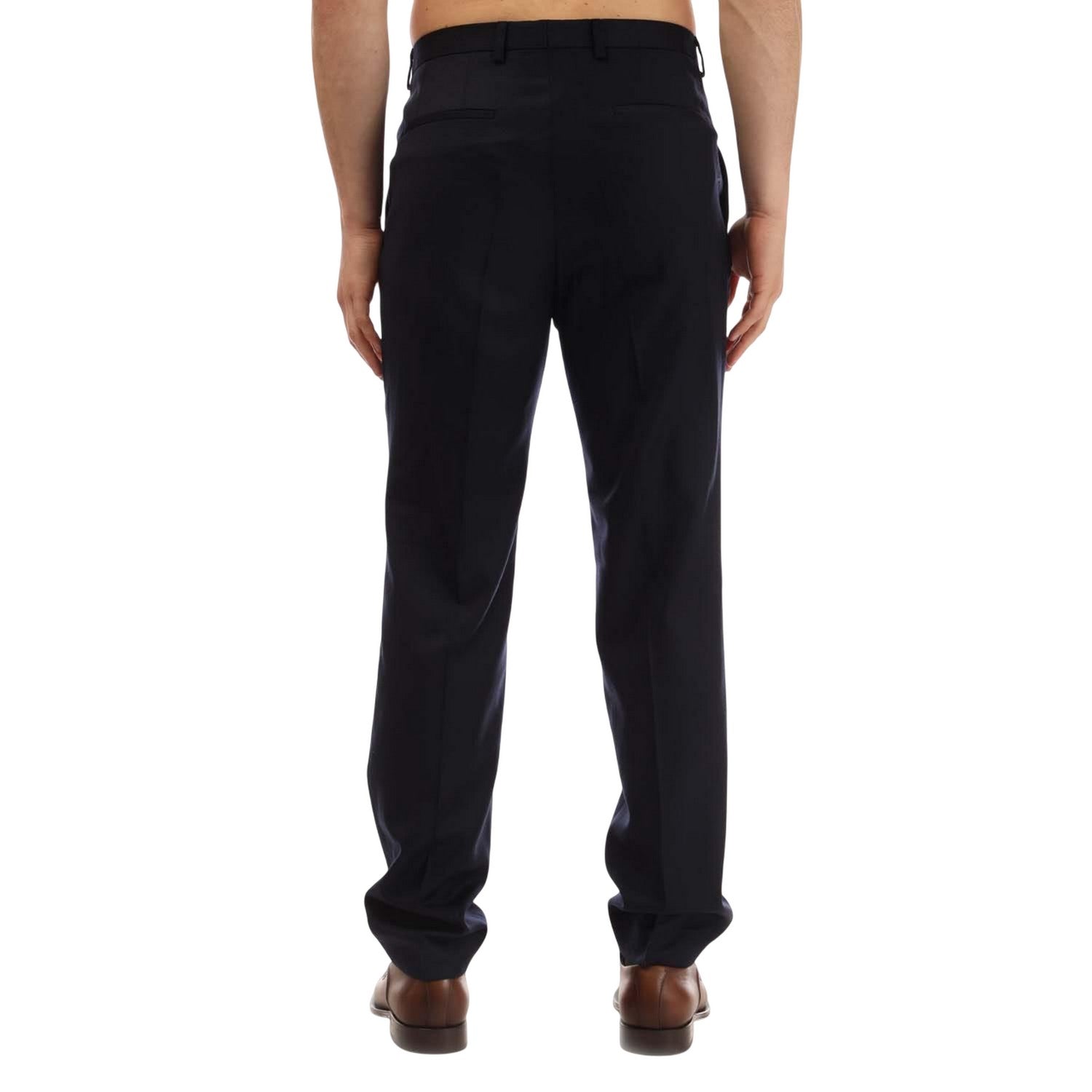 Navy - Back - Hugo Mens Simmons202 Trousers