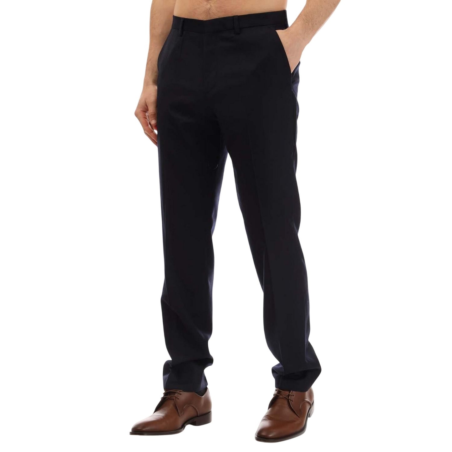 Navy - Side - Hugo Mens Simmons202 Trousers