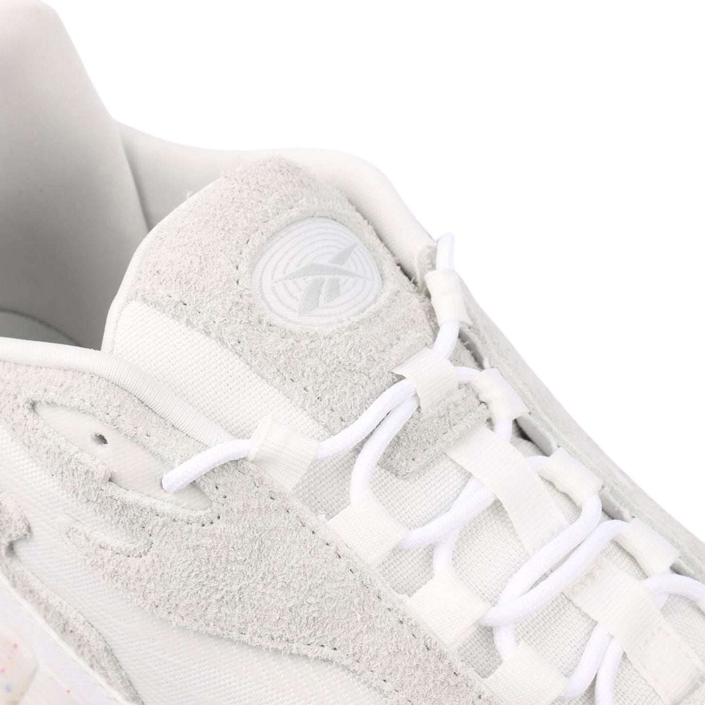 White - Close up - Reebok Mens Zig Kinetica 2.5 Edge Suede Trainers