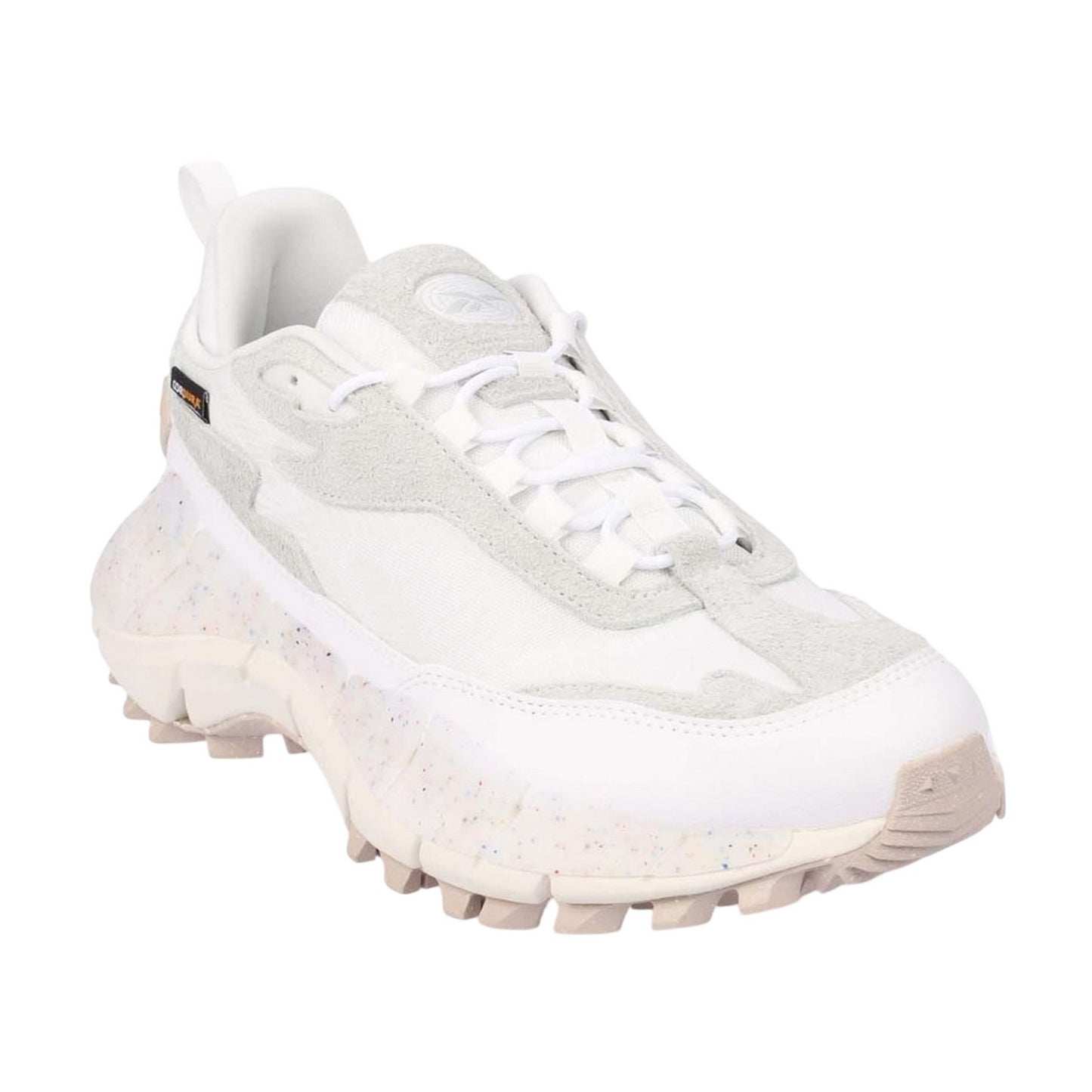 White - Front - Reebok Mens Zig Kinetica 2.5 Edge Suede Trainers