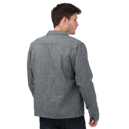 Navy - Back - Ben Sherman Mens Brushed Twill Overshirt