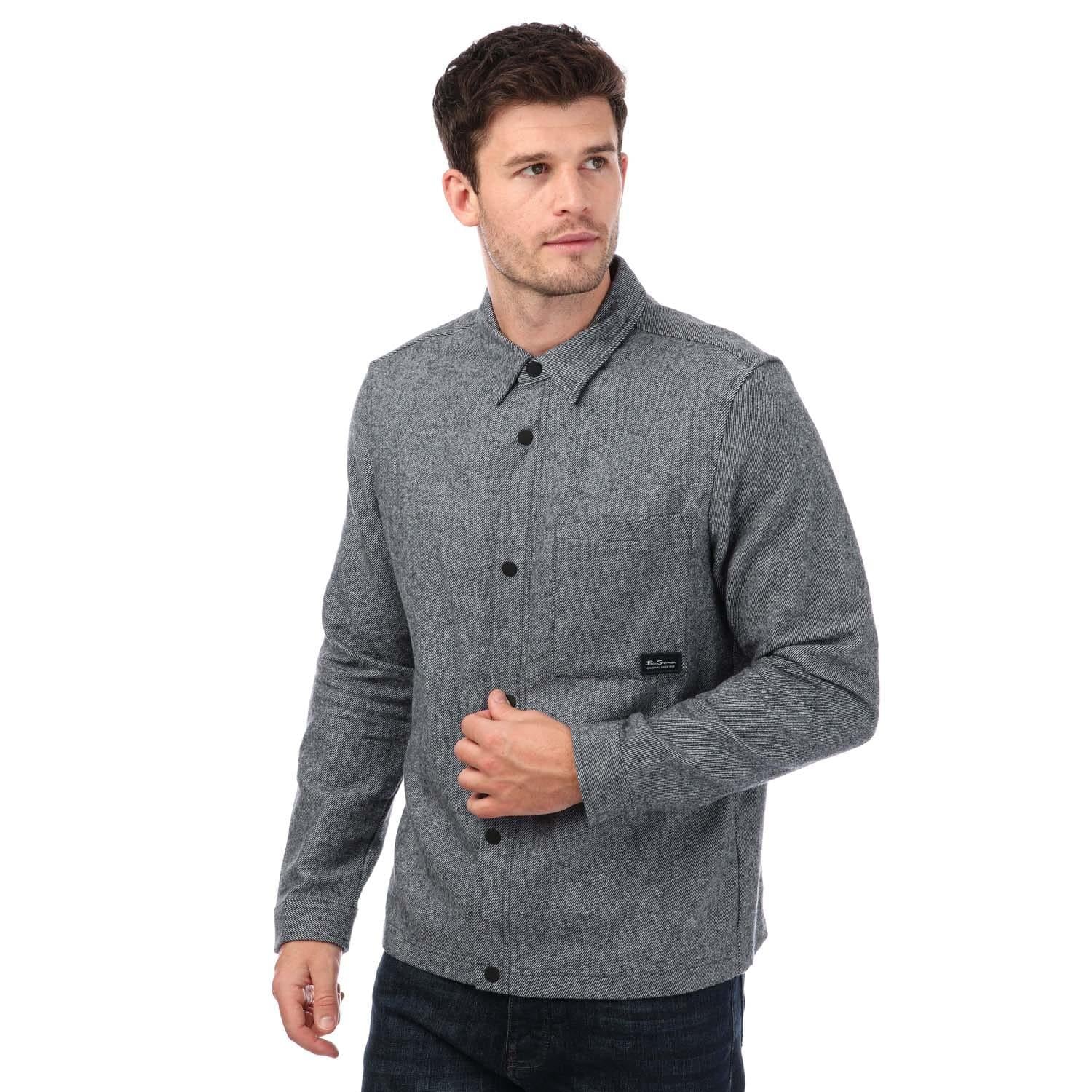 Navy - Lifestyle - Ben Sherman Mens Brushed Twill Overshirt