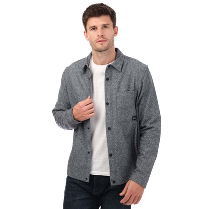 Navy - Front - Ben Sherman Mens Brushed Twill Overshirt