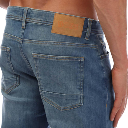 Blue - Side - Hugo Boss Mens Delaware BC Slim Jeans
