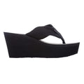 Black - Side - Rocket Dog Womens-Ladies Diver Wedge Sandals