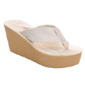 Cream - Front - Rocket Dog Womens-Ladies Diver Wedge Sandals