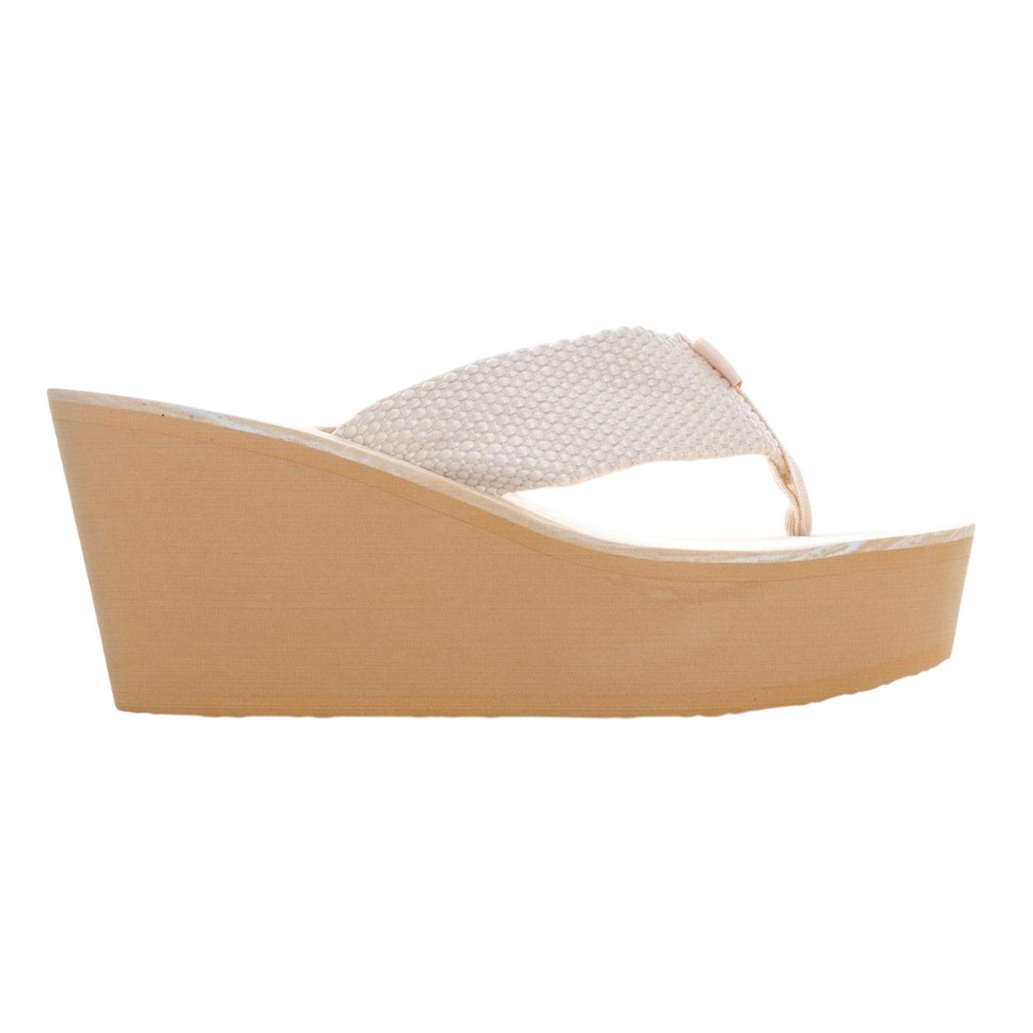 Cream - Side - Rocket Dog Womens-Ladies Diver Wedge Sandals