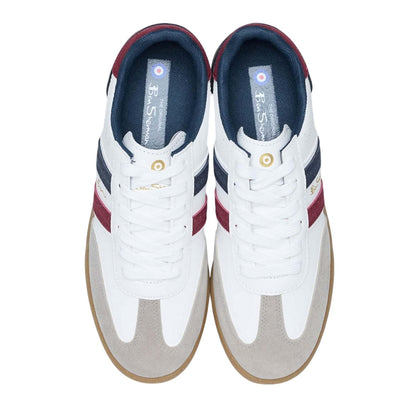 White-Navy-Grey-Maroon - Lifestyle - Ben Sherman Mens Sokka Trainers
