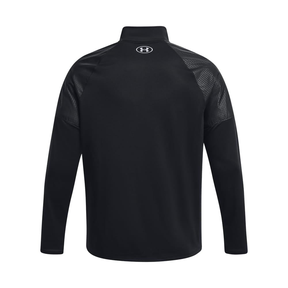 Black - Back - Under Armour Mens Tech Grid Quarter Zip Track Top