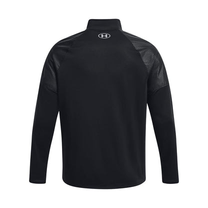 Black - Back - Under Armour Mens Tech Grid Quarter Zip Track Top