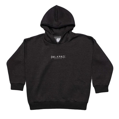 Dark Grey - Front - Blank Essentials Childrens-Kids Fleece Pull Over Hoodie