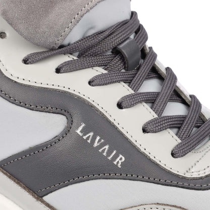 Grey - Pack Shot - Lavair Mens Aequora Leather Trainers