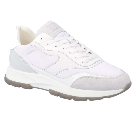 White - Front - Lavair Mens Aequora Leather Trainers