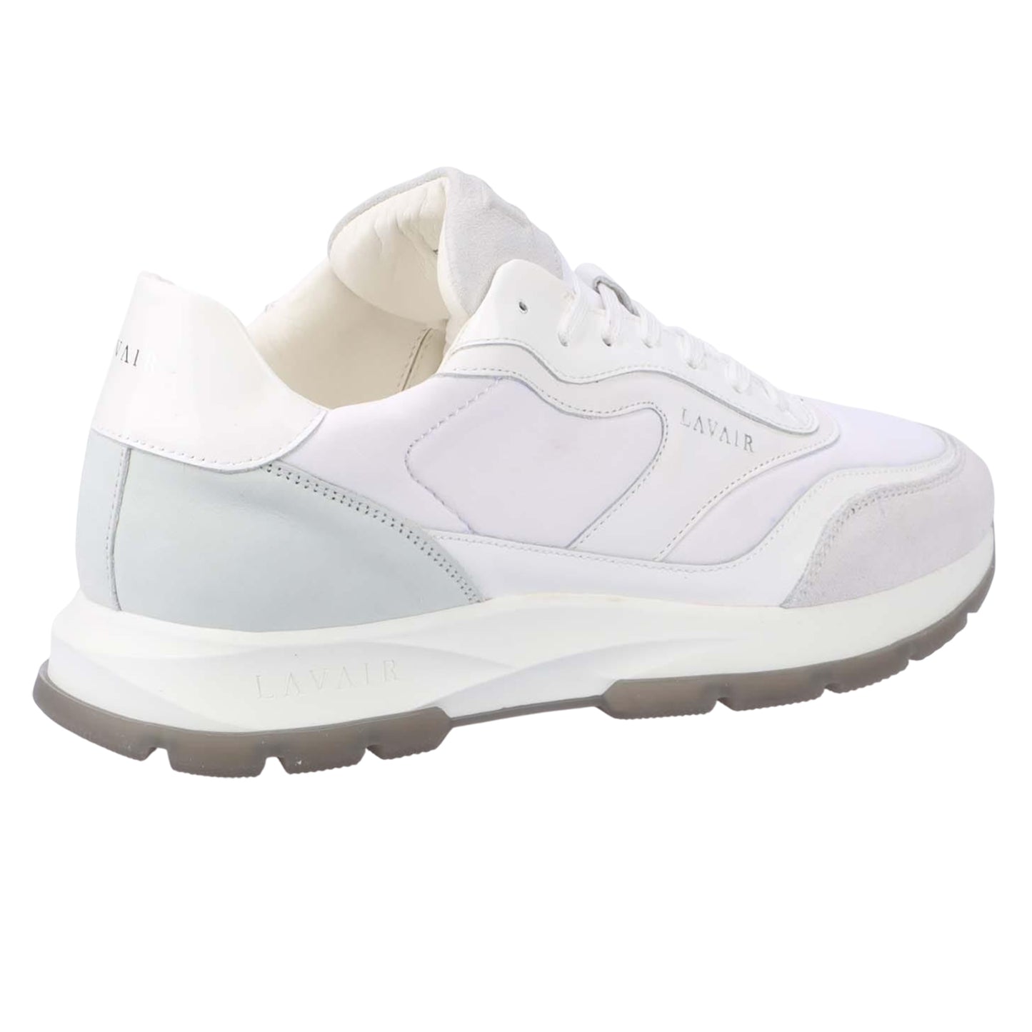 White - Back - Lavair Mens Aequora Leather Trainers