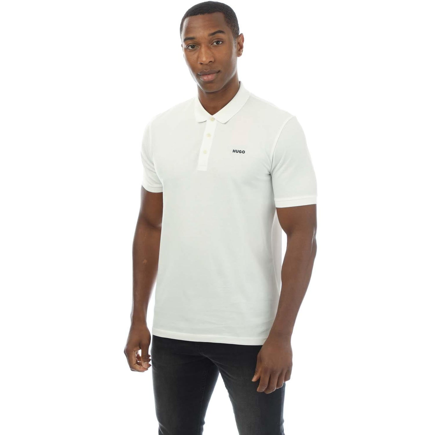Natural - Front - Hugo Mens Donos222 Polo Shirt