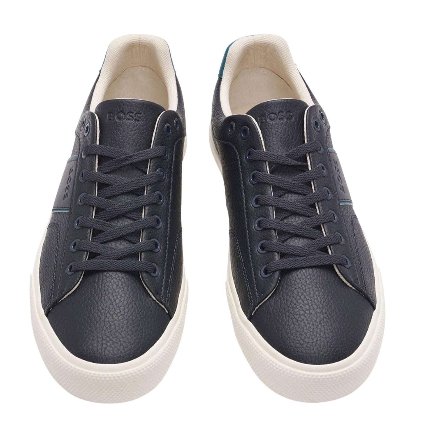 Dark Blue-Navy - Pack Shot - Boss Mens Aiden Tennis Trainers
