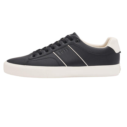 Black-White - Lifestyle - Boss Mens Aiden Tennis Trainers
