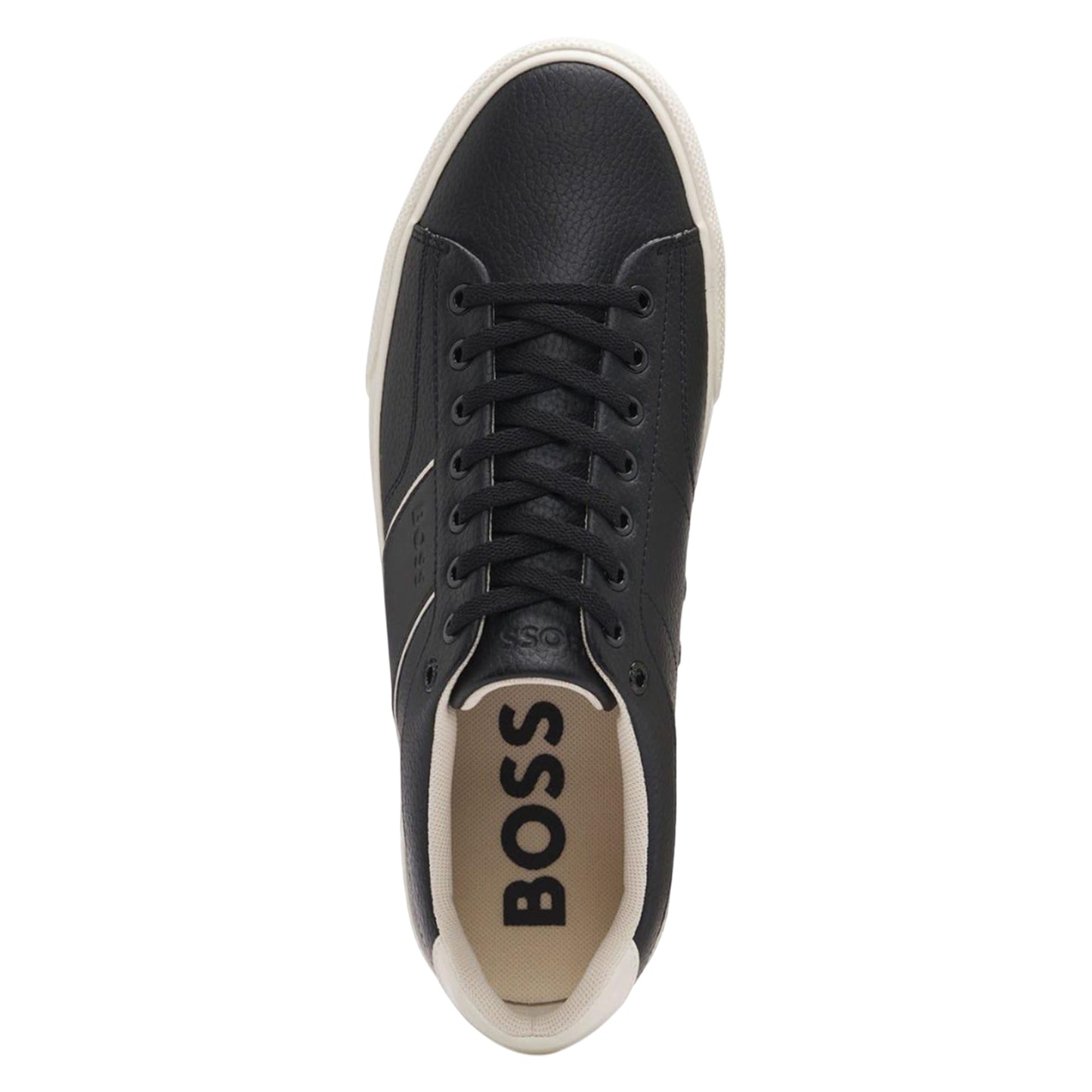 Black-White - Pack Shot - Boss Mens Aiden Tennis Trainers