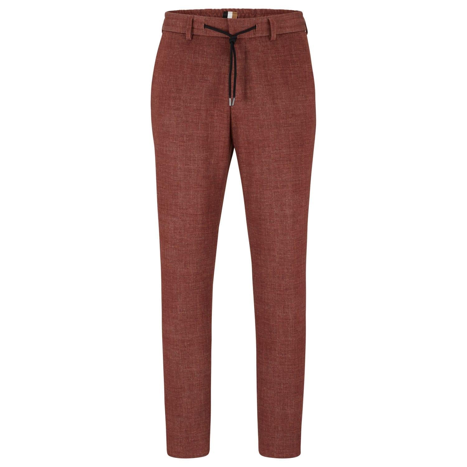 Brown - Front - Boss Mens C Genius J Rds 231 Trousers