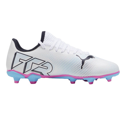 White - Side - Puma Childrens-Kids Future 7 Match Firm Ground Football Boots