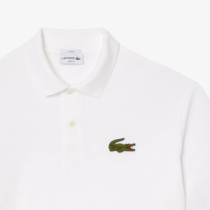 White - Back - Lacoste Unisex Adult L.12.12 Badge Pique Loose Fit Polo Shirt