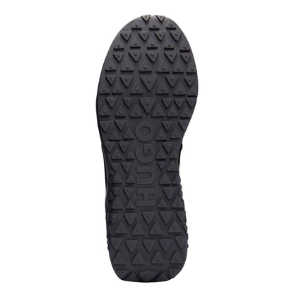 Black - Close up - Hugo Mens Kane Leather Running Trainers