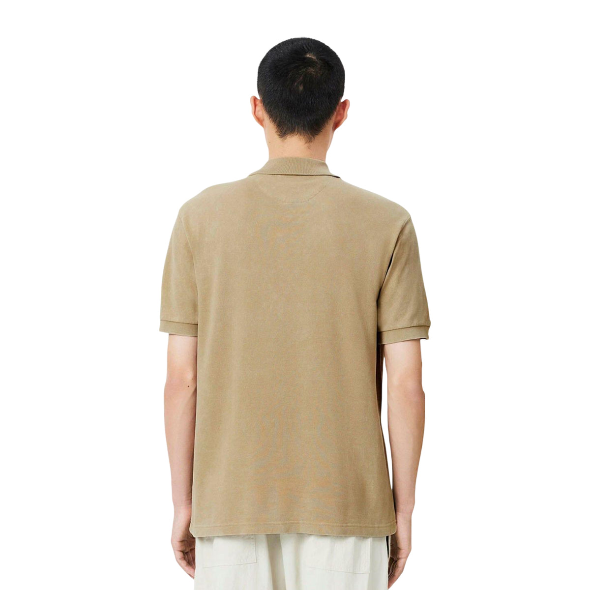 Beige - Back - Lacoste Unisex Adult Orginal L.12.12 Washed Classic Polo Shirt