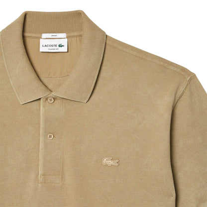 Beige - Side - Lacoste Unisex Adult Orginal L.12.12 Washed Classic Polo Shirt