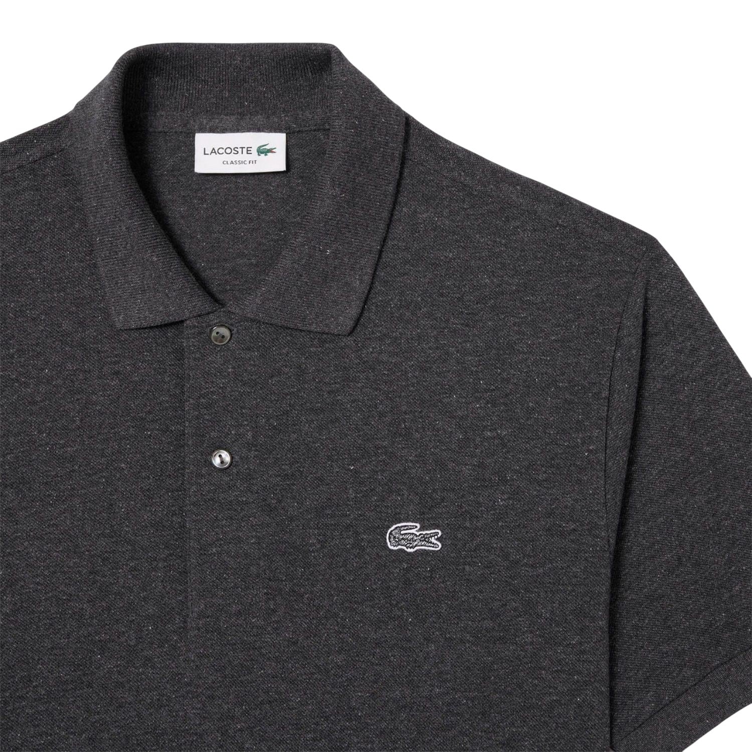 Black - Side - Lacoste Mens L.12.12 Petit Pique Classic Polo Shirt