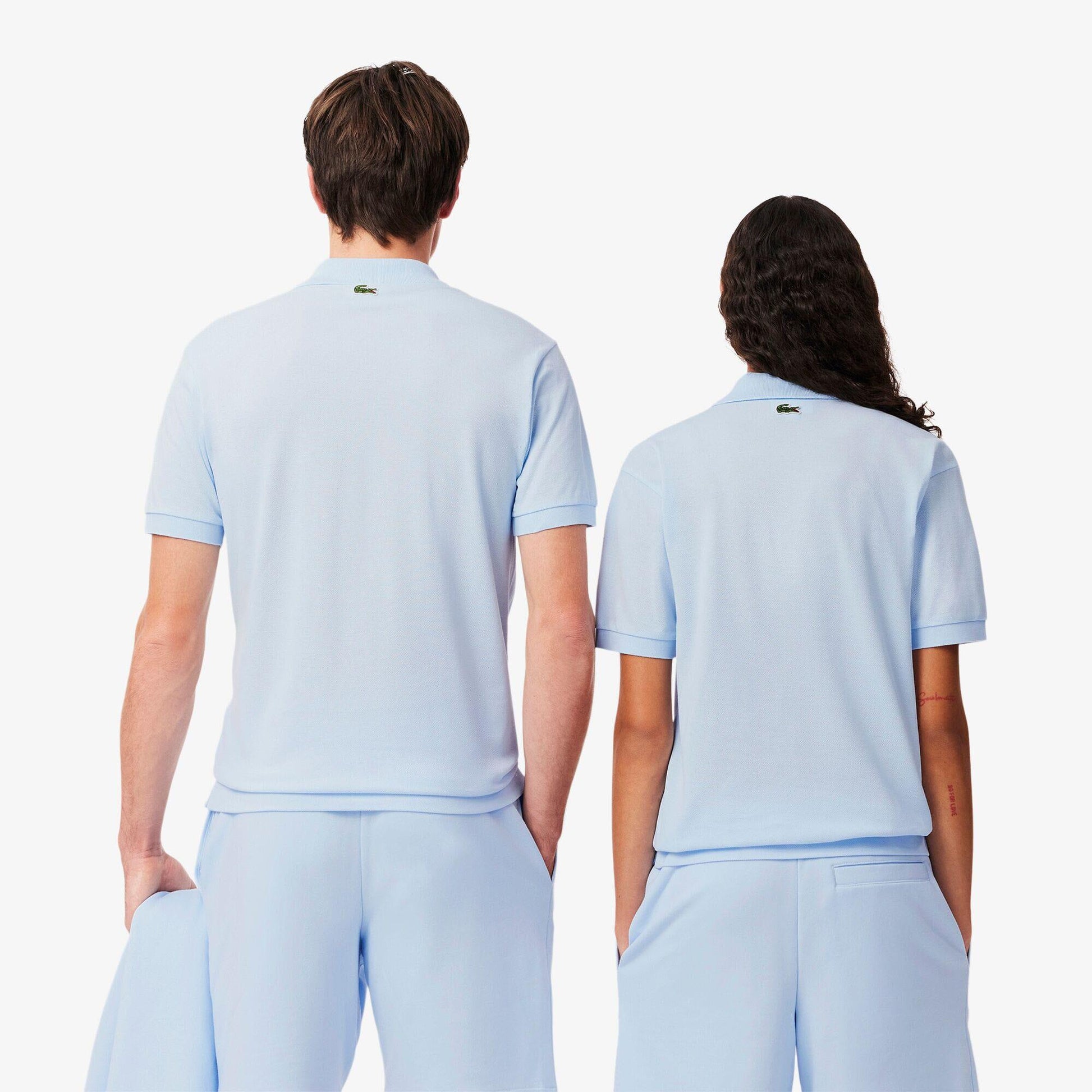 Sky Blue - Side - Lacoste Unisex Adult L.12.12 Signature Classic Polo Shirt