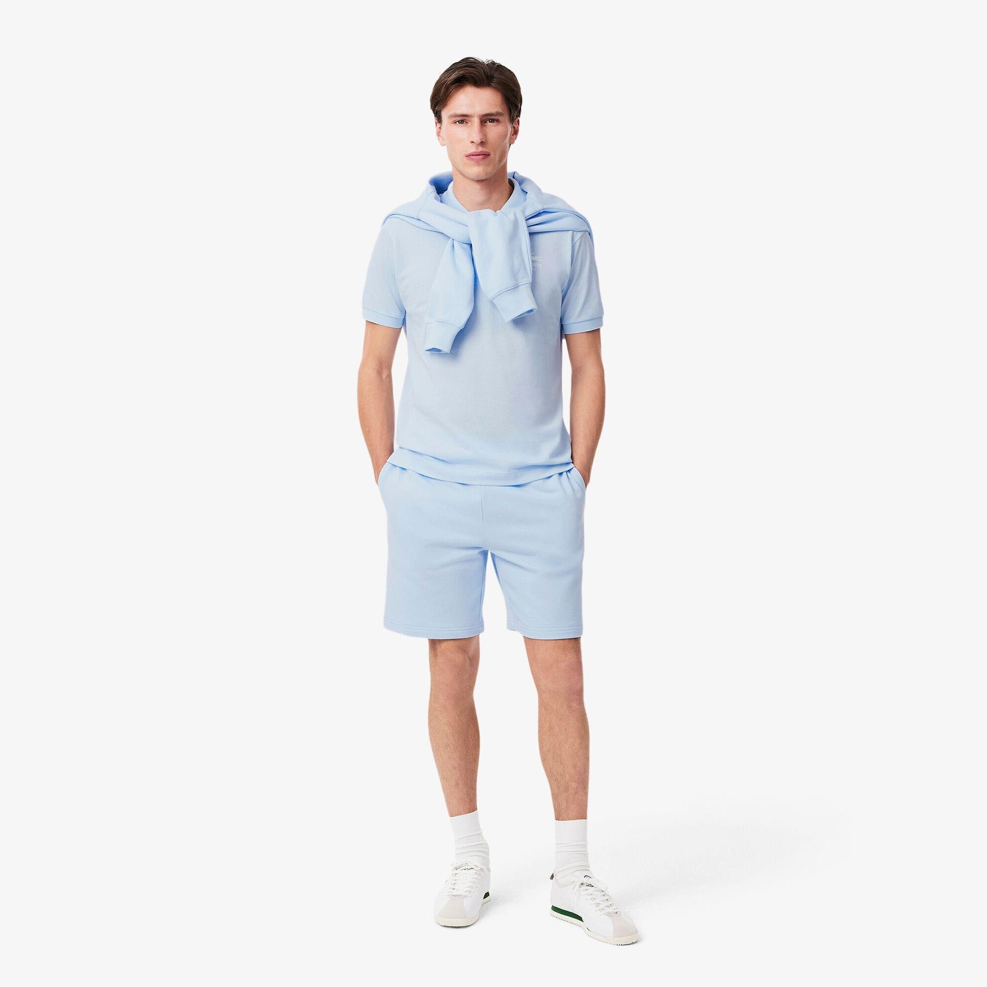 Sky Blue - Close up - Lacoste Unisex Adult L.12.12 Signature Classic Polo Shirt