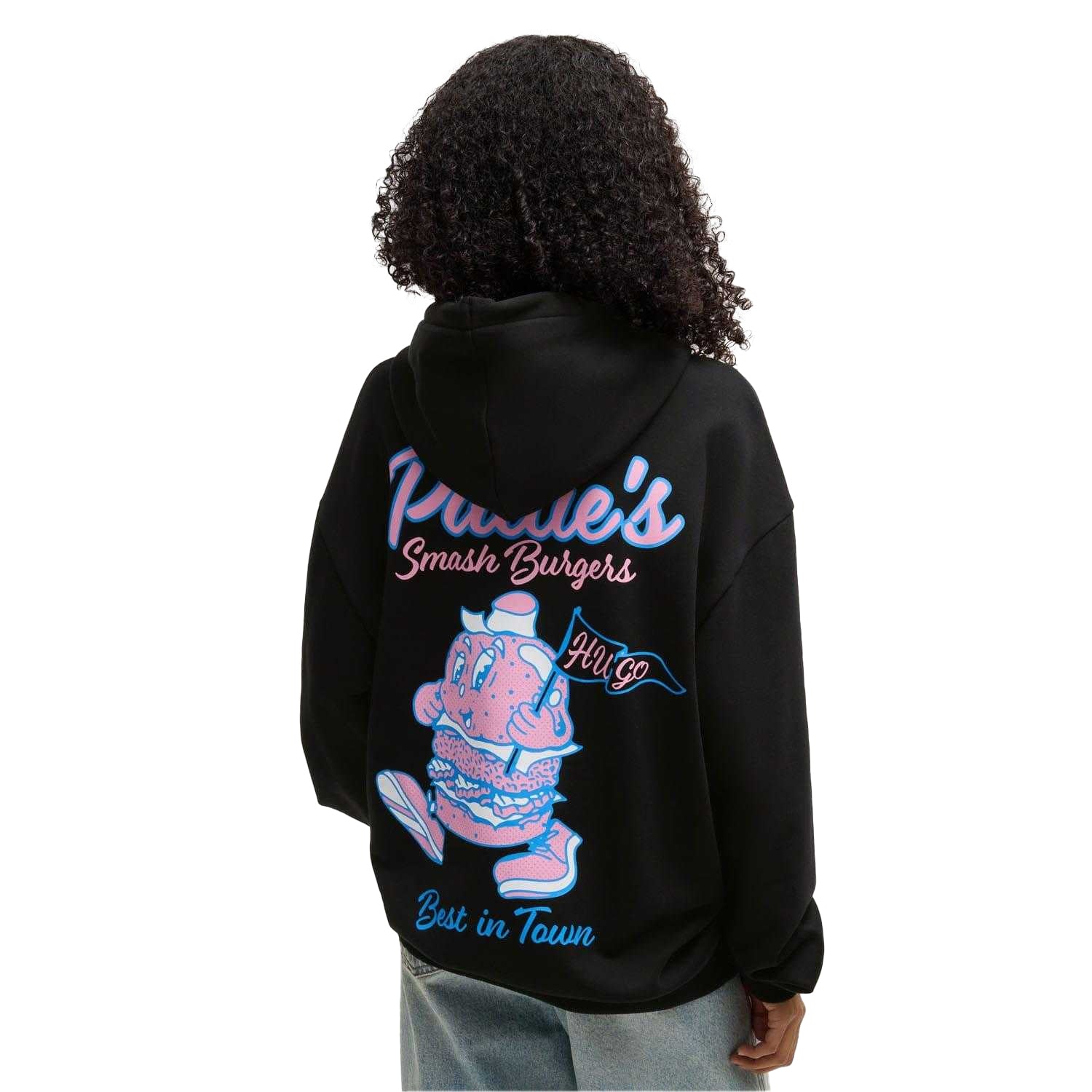 Black - Lifestyle - Hugo Unisex Adult Namiko Back Print Hoodie